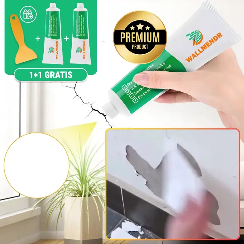 WALLMENDR® – Σετ Επισκευής Τοίχων & Κάλυψης Λεκέδων (1+1 ΔΩΡΕΑΝ)