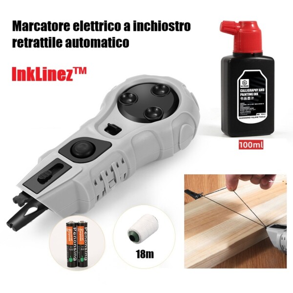 INKLINEZ™ ΗΛΕΚΤΡΙΚΟΣ ΜΑΡΚΑΔΟΡΟΣ ΜΕ ΜΕΛΑΝΙ + ΔΩΡΕΑΝ 100 ML ΜΕΛΑΝΙ + 2 X ΜΠΑΤΑΡΙΕΣ AAA