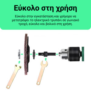 Alternative view of DrillGrinda™ Μετατροπέας Ηλεκτρικού Τρυπανιού σε Γωνιακό Τροχό