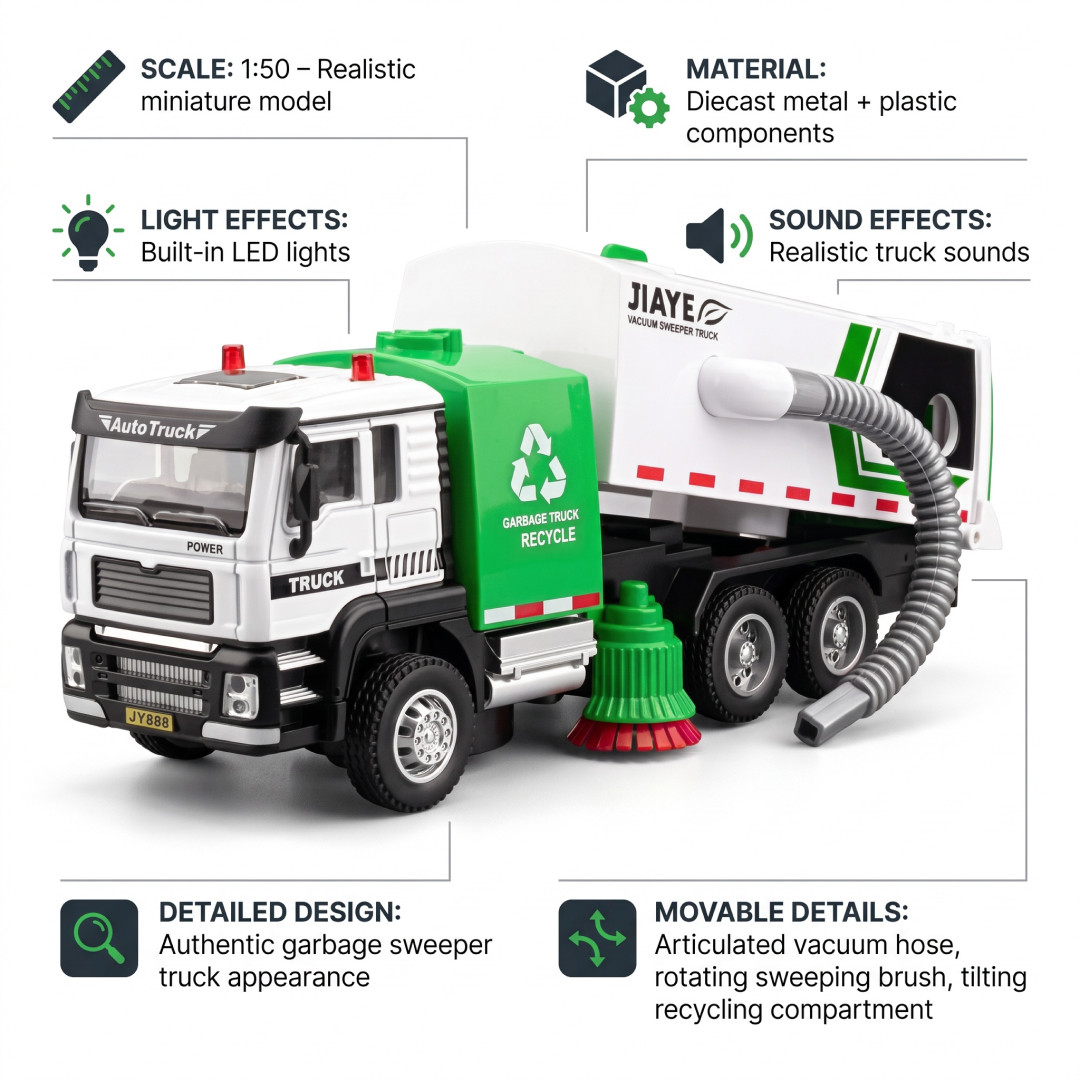 GarbageTruck™ – Βυτιοφόρο όχημα με αναρρόφηση με ήχους και φώτα - Image 6