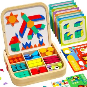 MosaicBox™ - Ξύλινο Μαγνητικό Σετ Tangram – 288 Τεμάχια