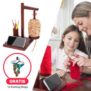 Domaro™ - Ξύλινη βάση για κουβάρι με πολυλειτουργική βάση + ΔΩΡΕΑΝ πλεκτό δαχτυλίδι